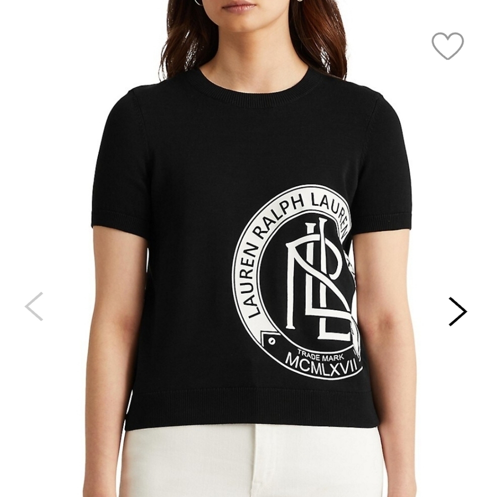 Lauren Ralph Lauren cropped logo sweater Size XXL. Semi fitted. 12- 16 Size Ref.